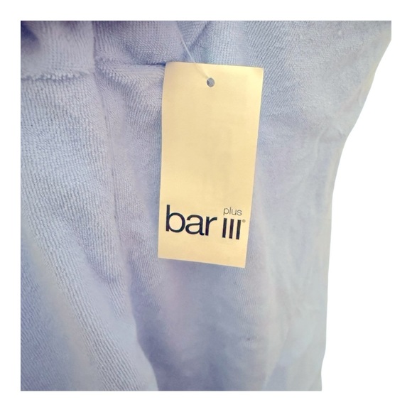 NWT BAR III Soft Terry Cloth Blue Short Sleeve Camp Shirt - Size 2X - Picture 10 of 13